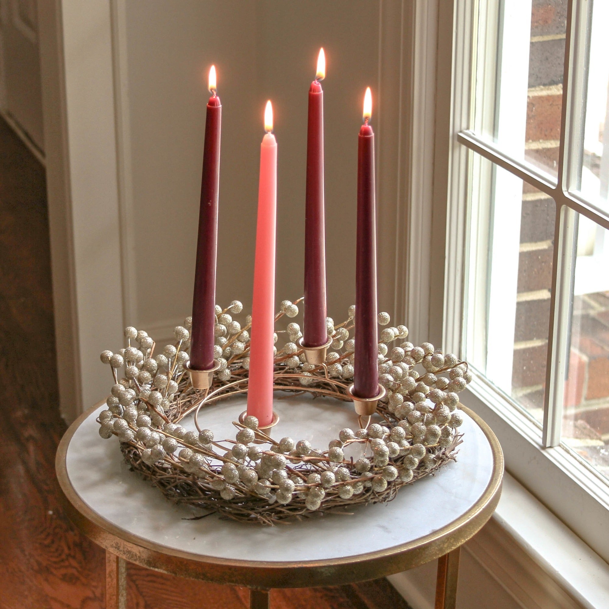 Champagne Berries Advent Wreath