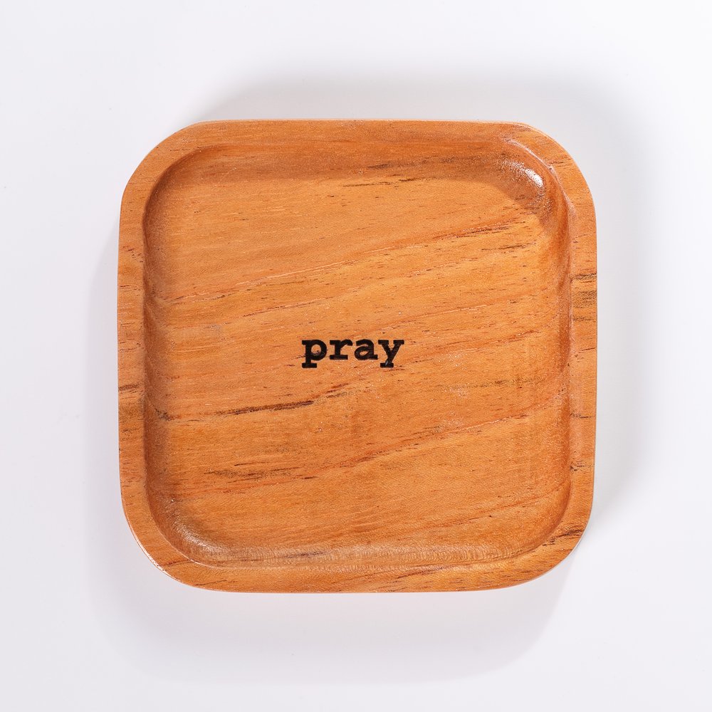 Natural Cedar Pray Trinket Dish