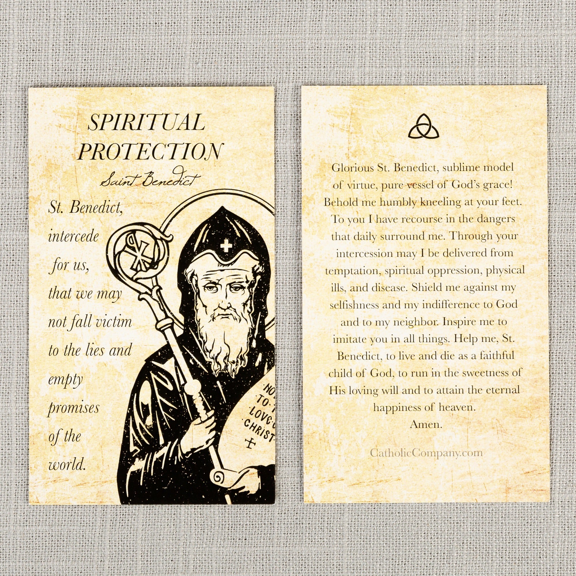 St. Benedict - Spiritual Protection Prayer Card