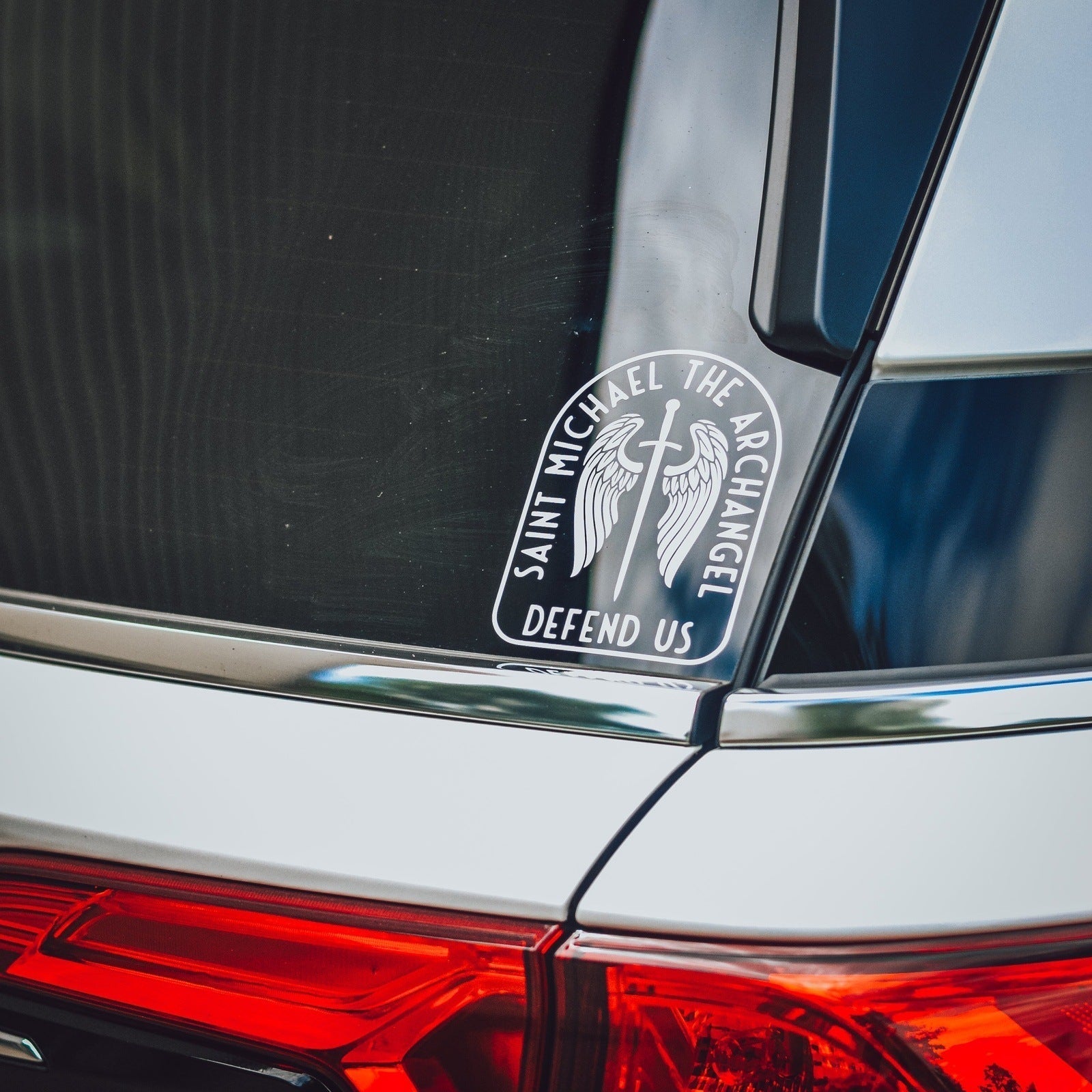 St. Michael Sword & Shield Vinyl Sticker