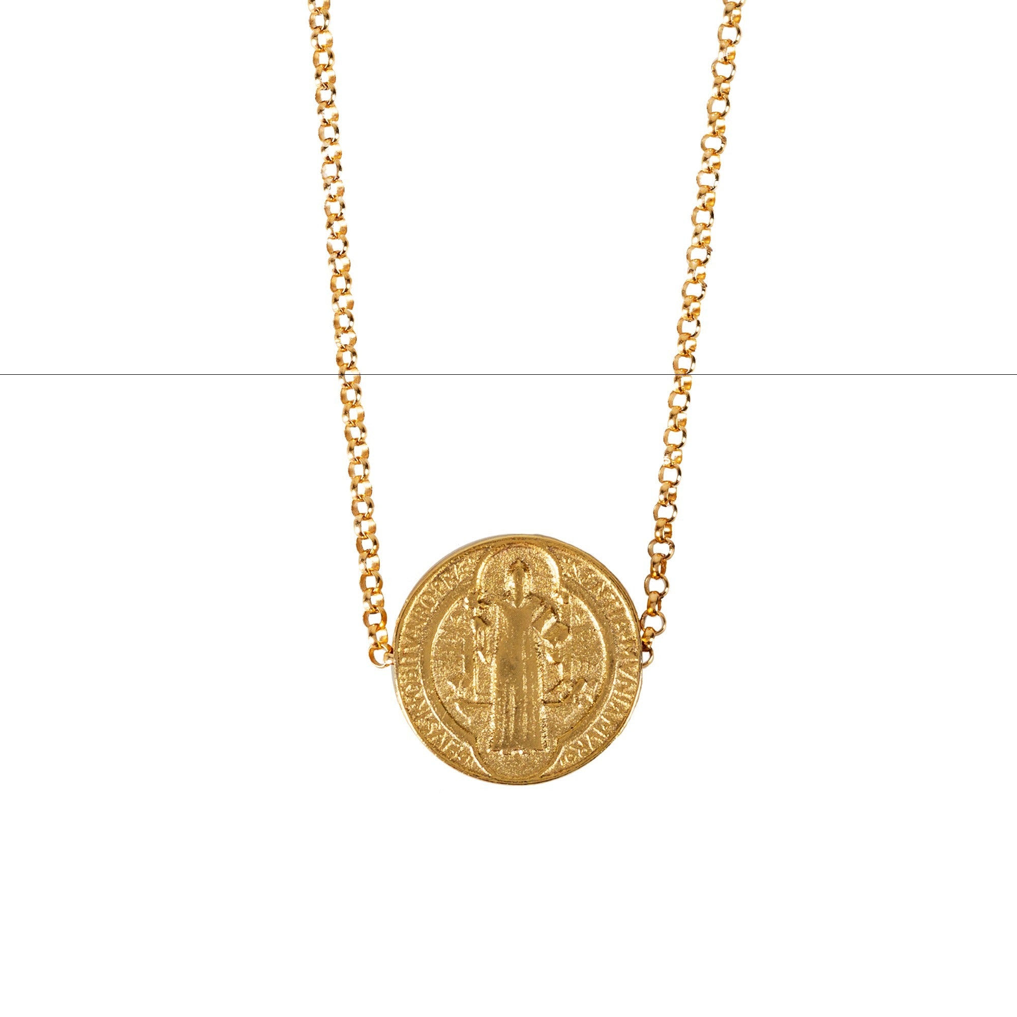 St. Benedict Medal Sliding Bead Necklace