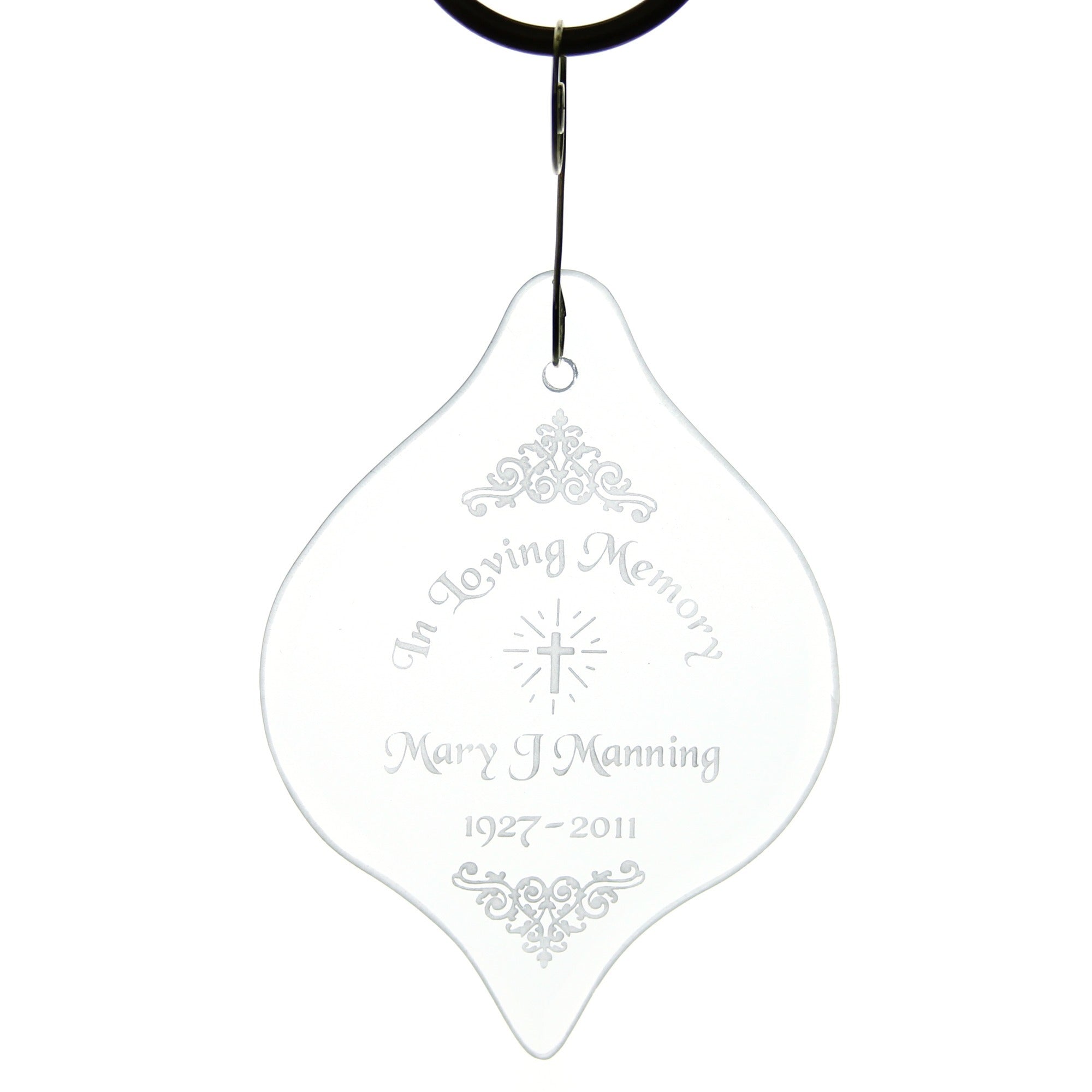 Personalized Memorial Glass Ornament