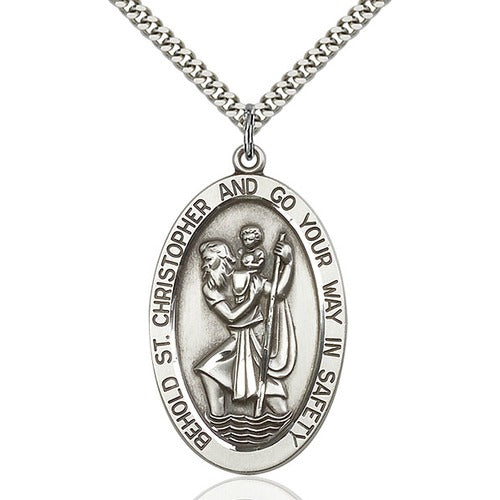 Sterling Silver St. Christopher Pendant - 2509502