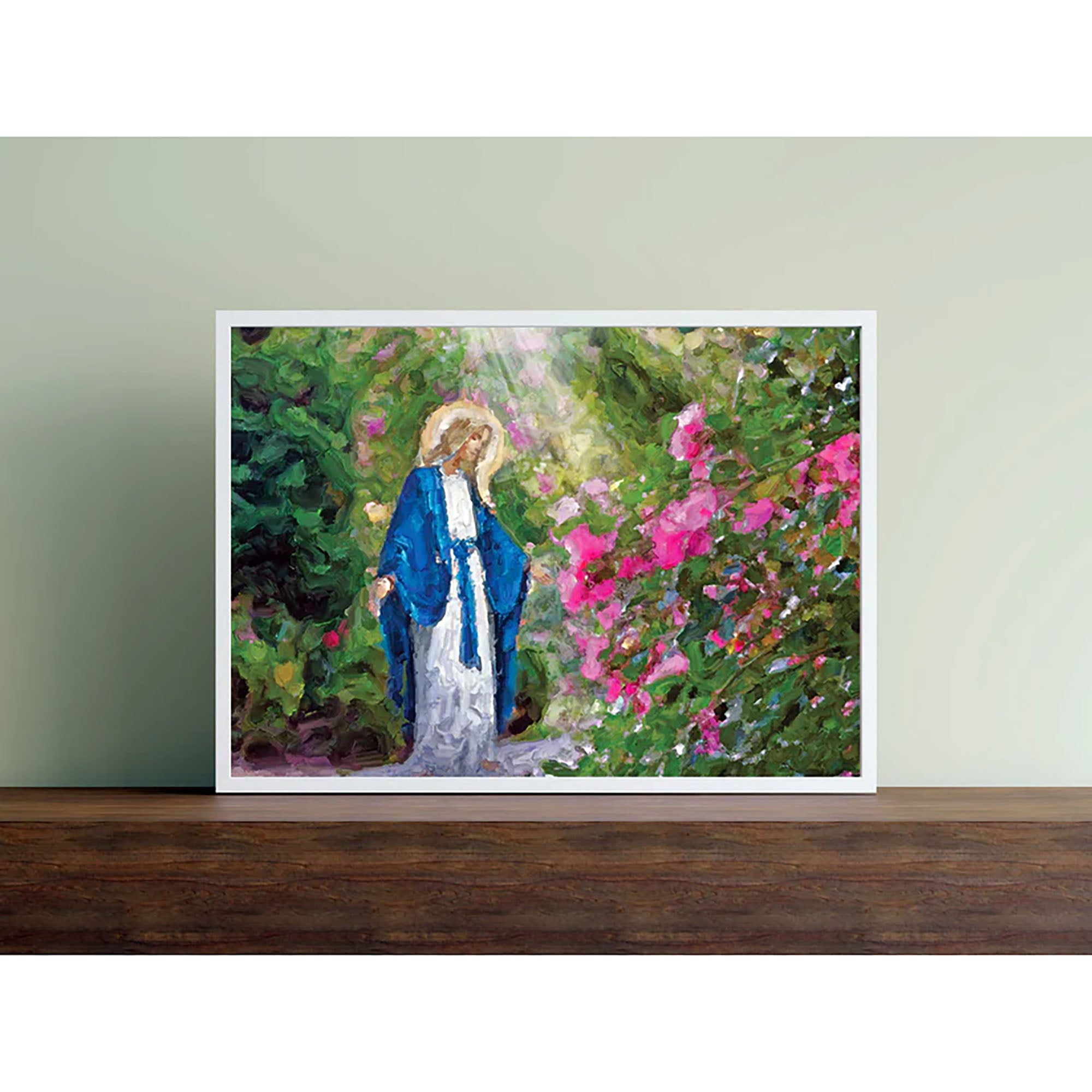 Our Lady Among the Flowers Unframed Print - 8" x 10"