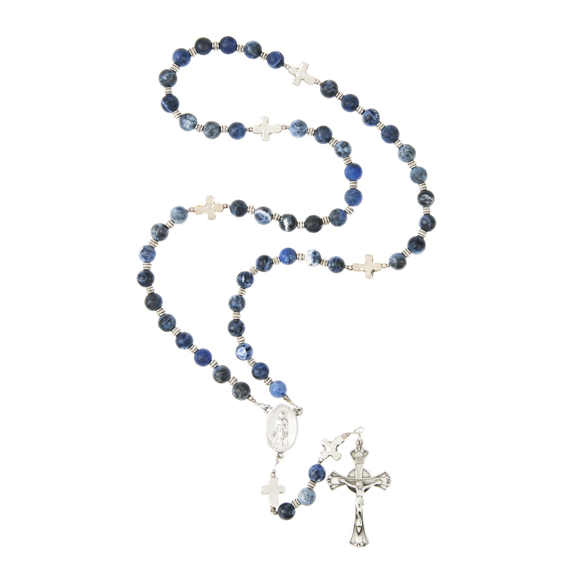 Blue and Silver St. Peregrine Rosary