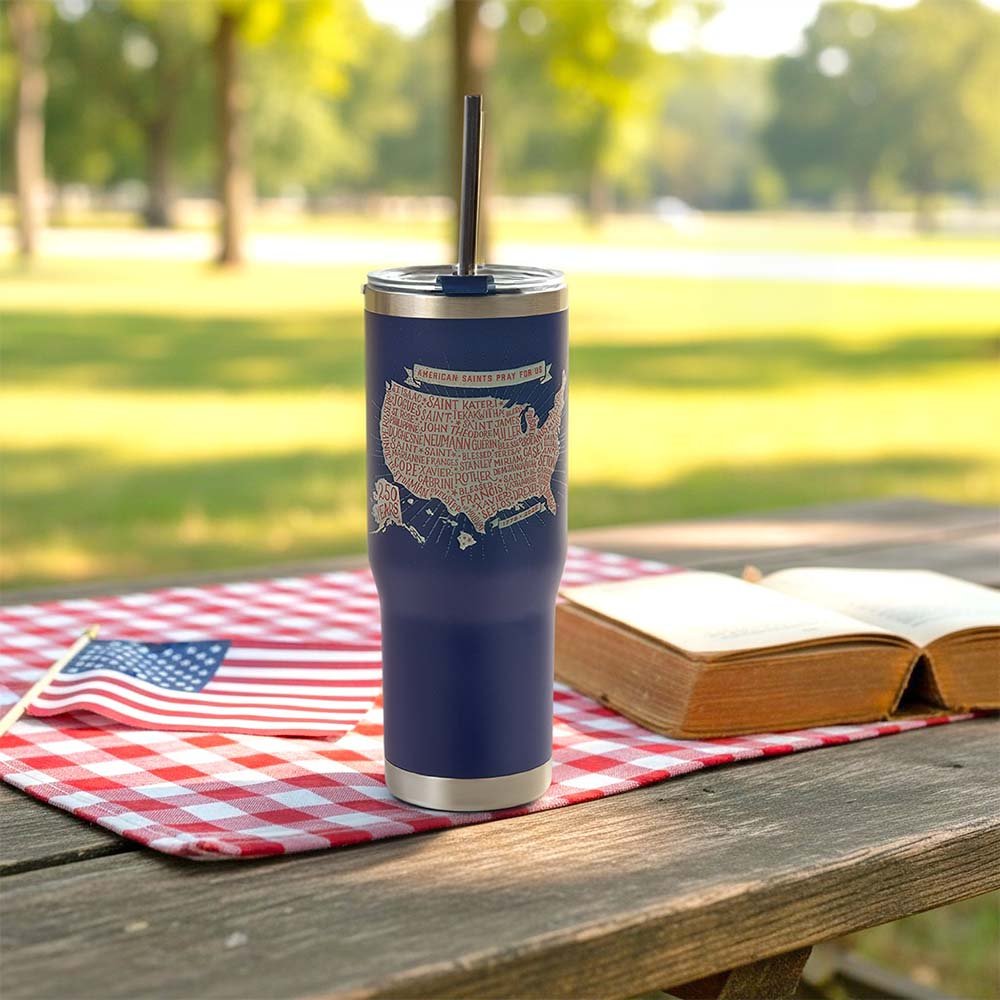 Personalized American Saints 250th Commemorative Tumbler with Straw