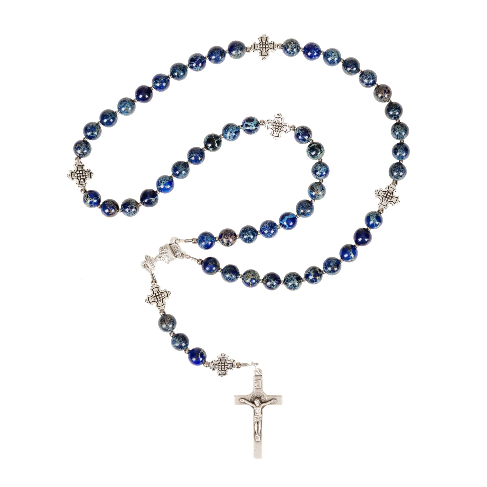 First Communion Blue Rosary