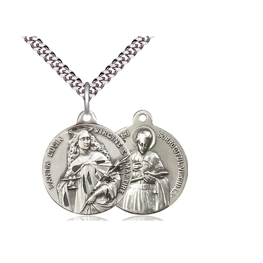 Vintage St. Lucy & St. Gabriel of Sorrows Necklace
