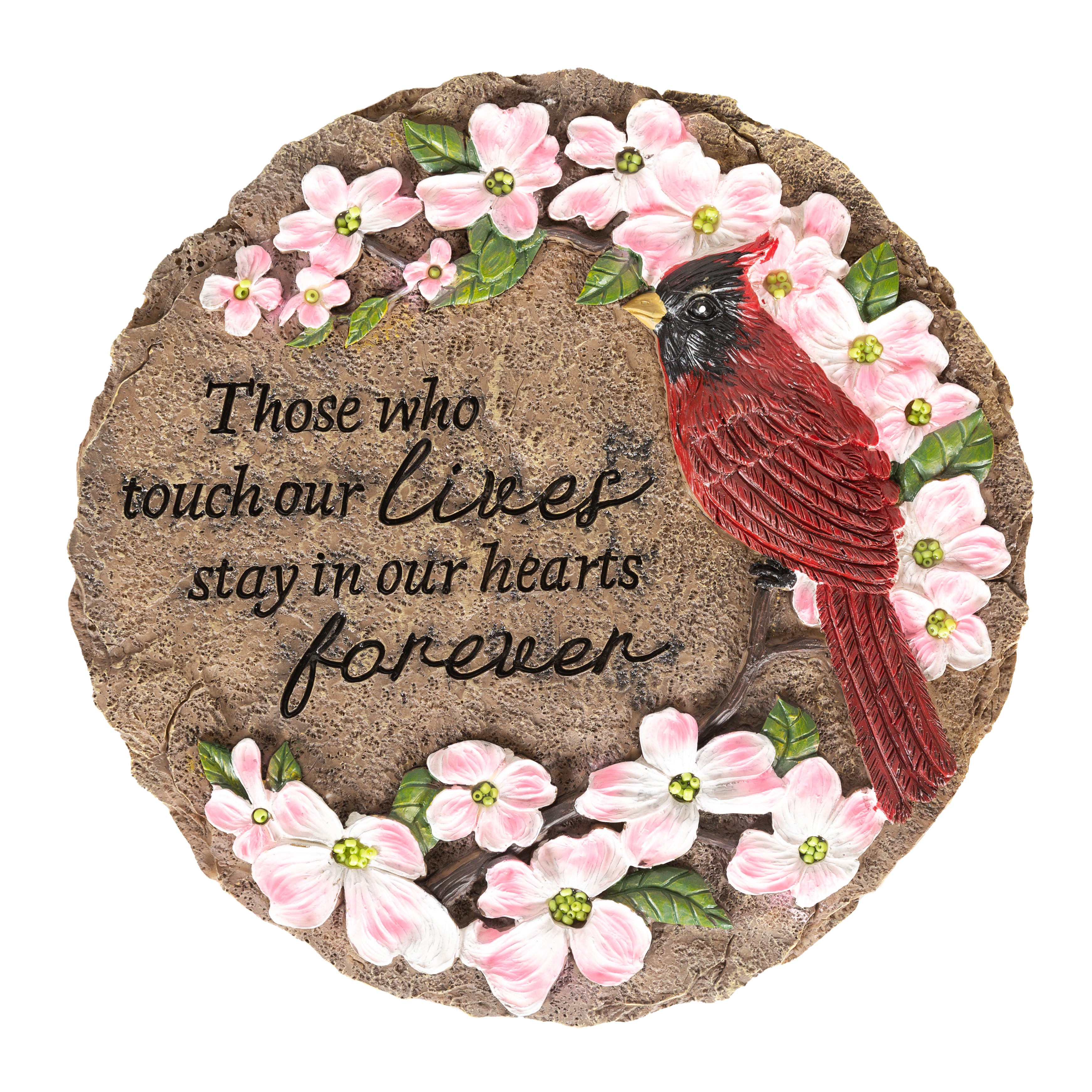 Lives Forever Cardinal Garden Stone