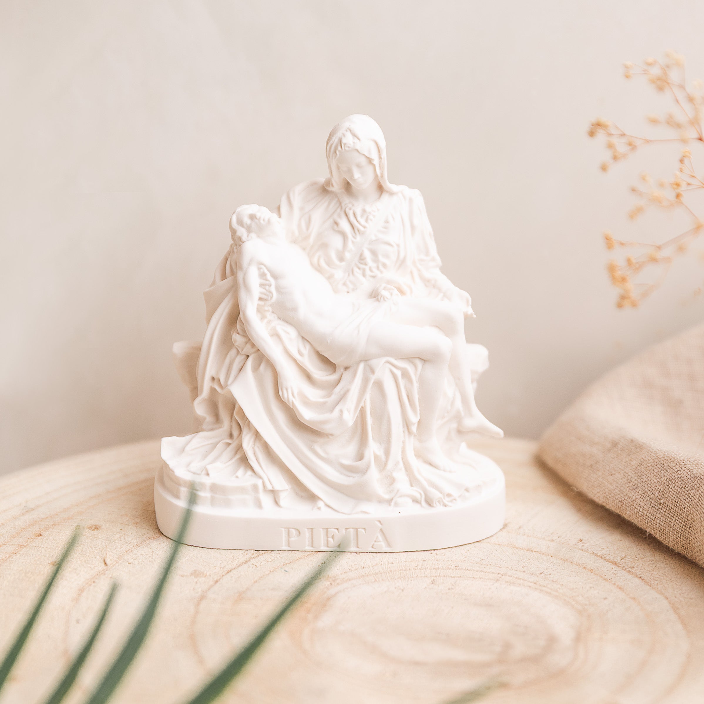 Stations of the Cross for Mothers - Journey of Love & Mini Pieta Alabaster Statue Gift Set
