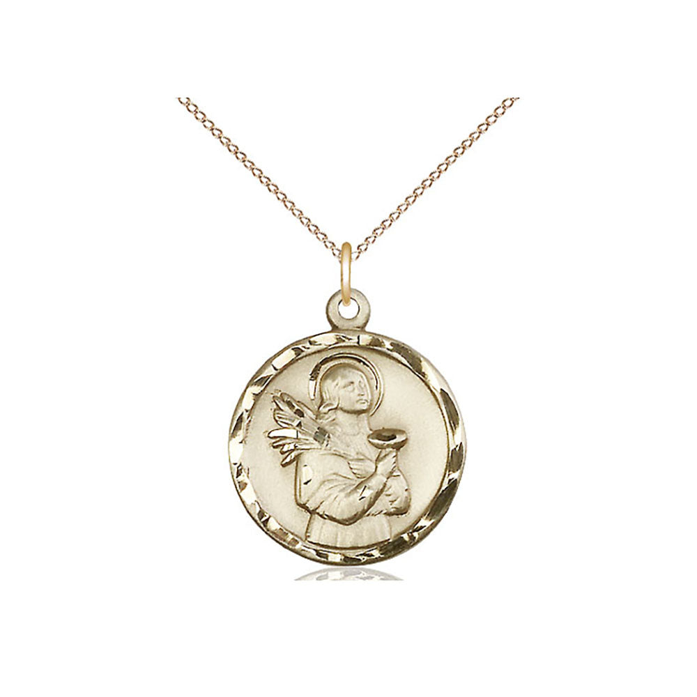 Gold Round Lucy Medal Necklace The Catholic Company®