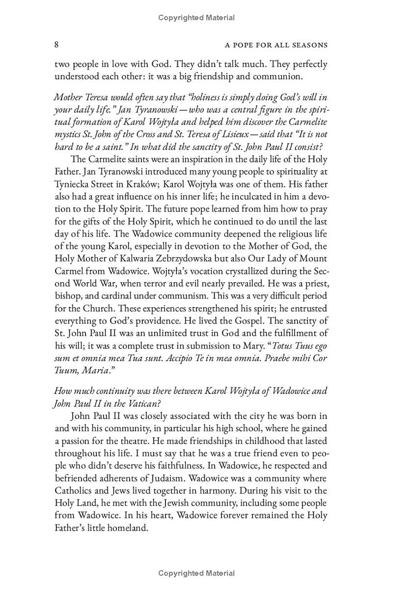 A Pope for All Seasons: Testimonies Inspired by Saint John Paul II