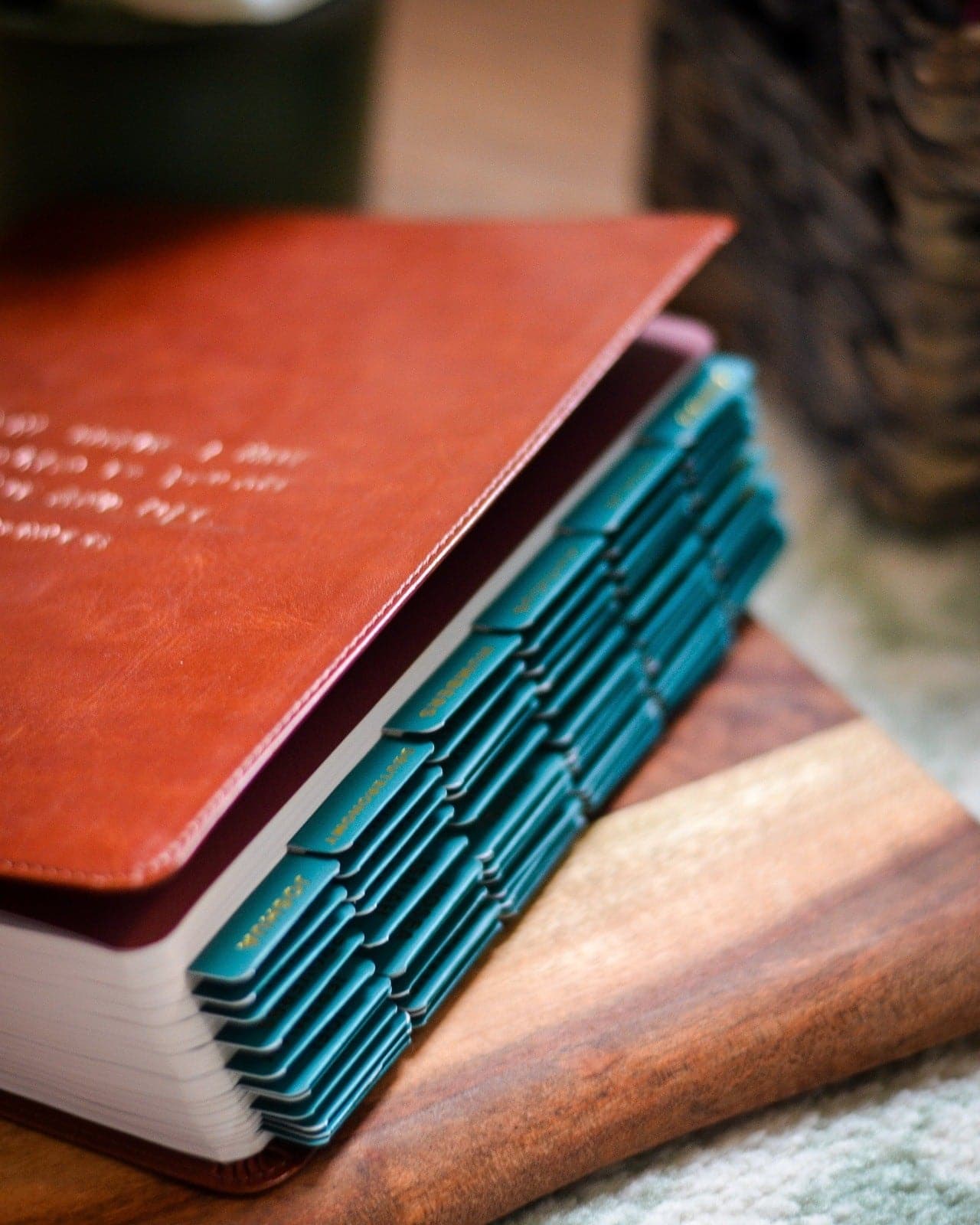 Emerald and Gold Catholic Bible Tabs