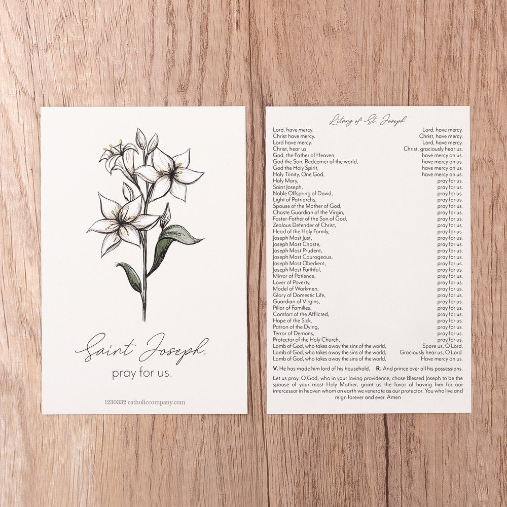 Litany of St. Joseph Prayer Card