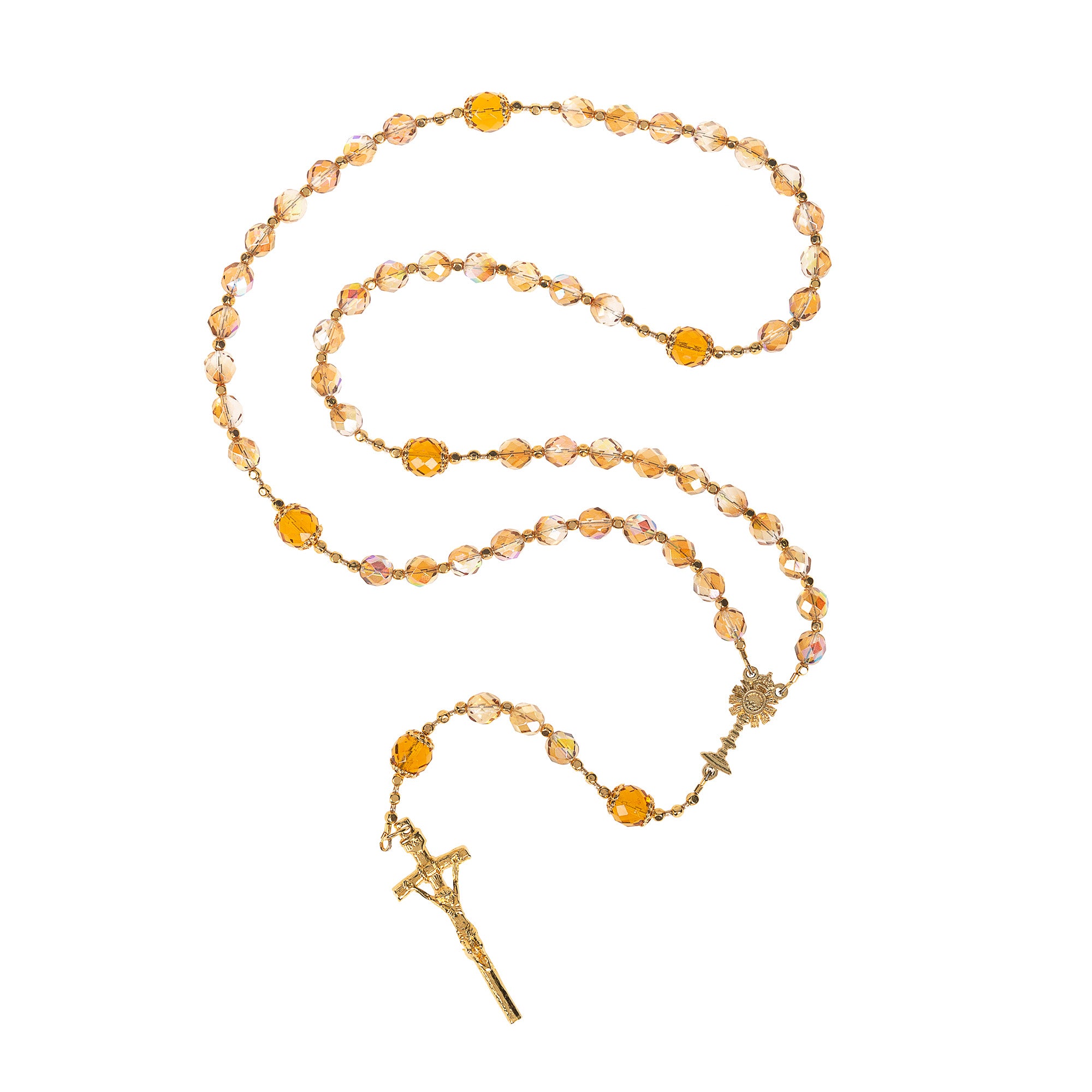 Adoration of the Lord Golden Crystal Rosary