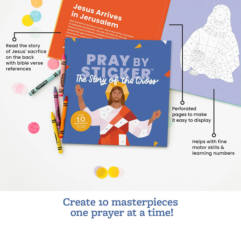 Pray by Sticker: Story of the Cross Sticker Book