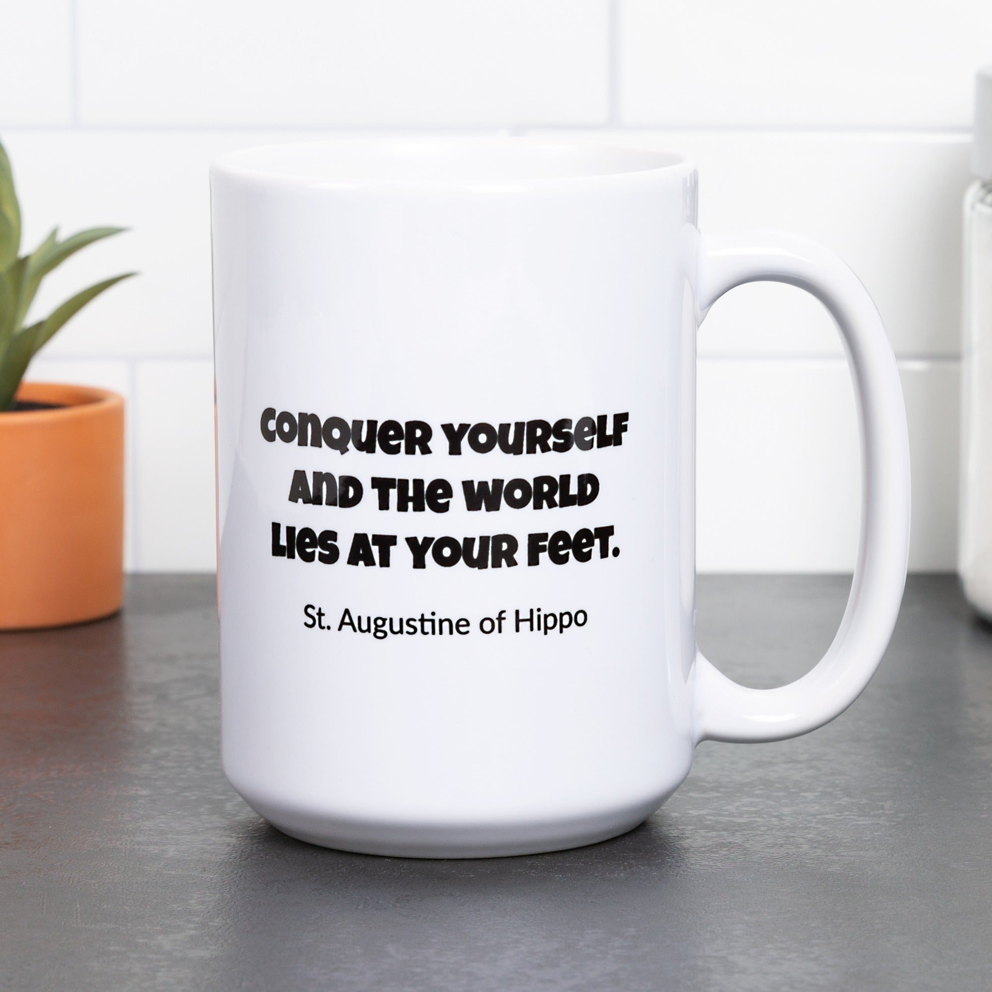 St. Augustine "Conquer Yourself" Mug