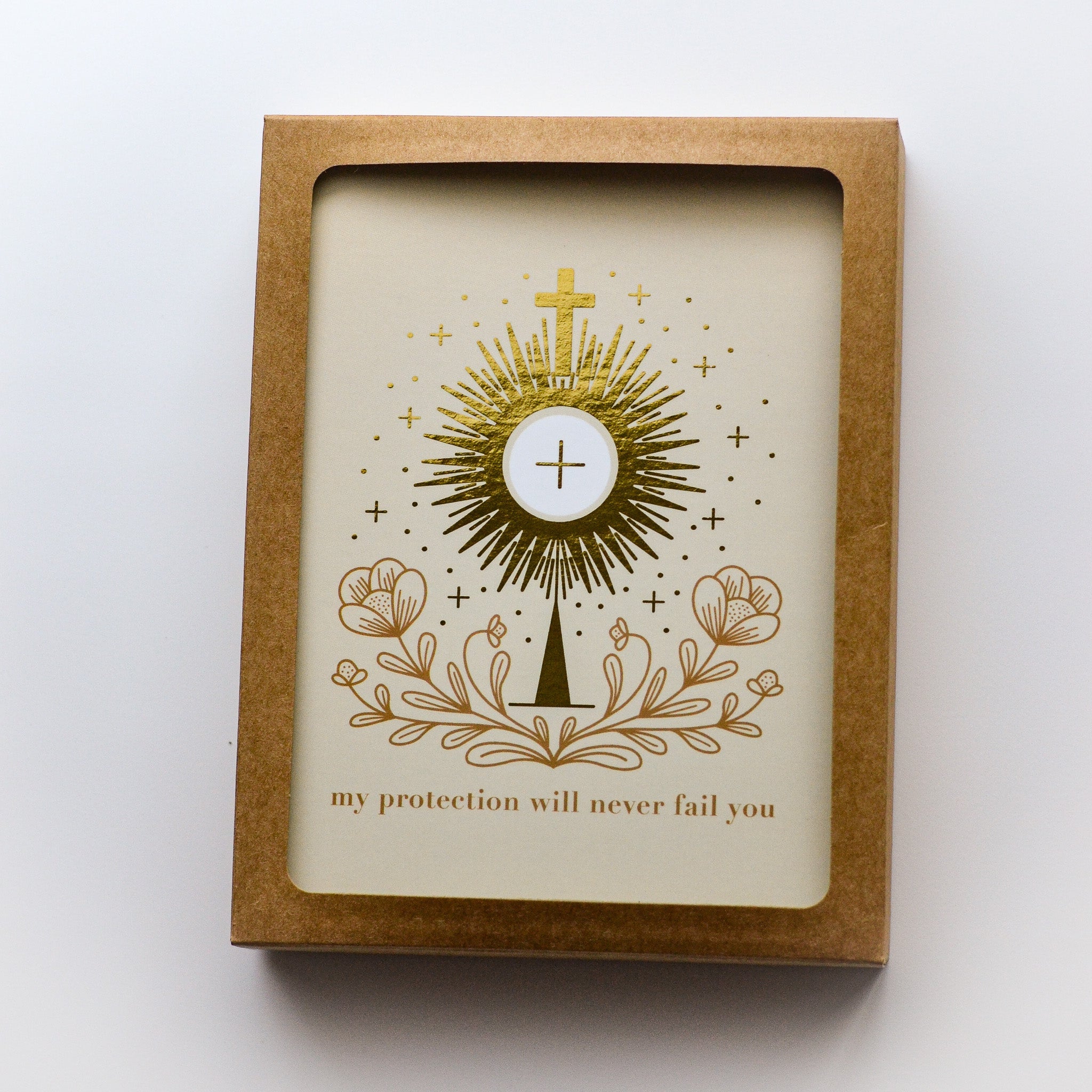 St. Clare of Assisi Monstrance Blank Greeting Card