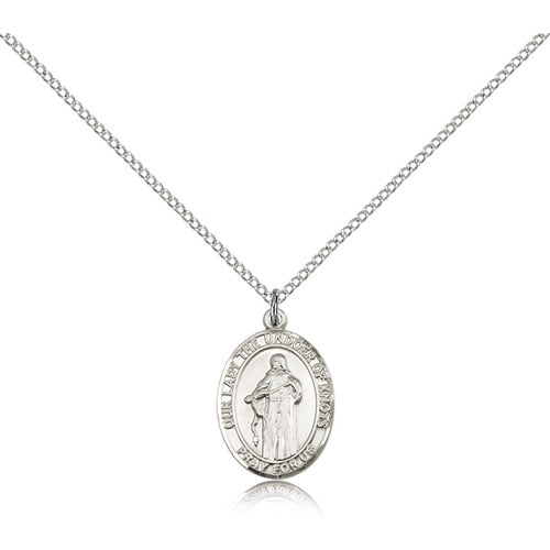 Sterling Silver Our Lady Of Knots Pendant w/ Chain