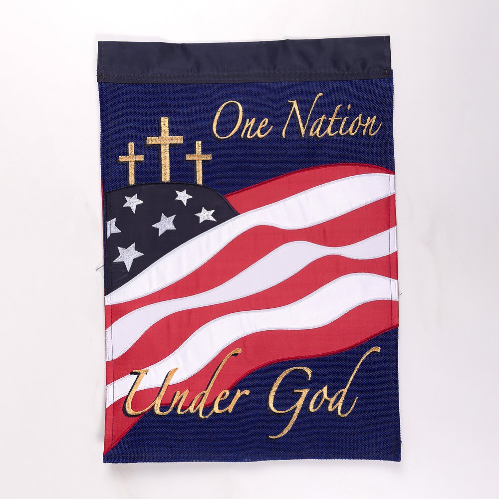 One Nation Under God Cross Garden Flag