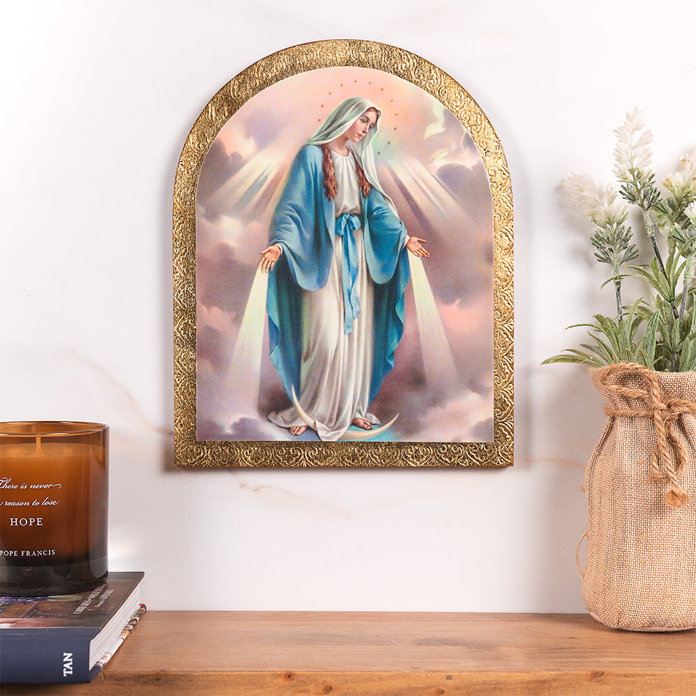 Our Lady of the Miraculous Medal Italian Plaque