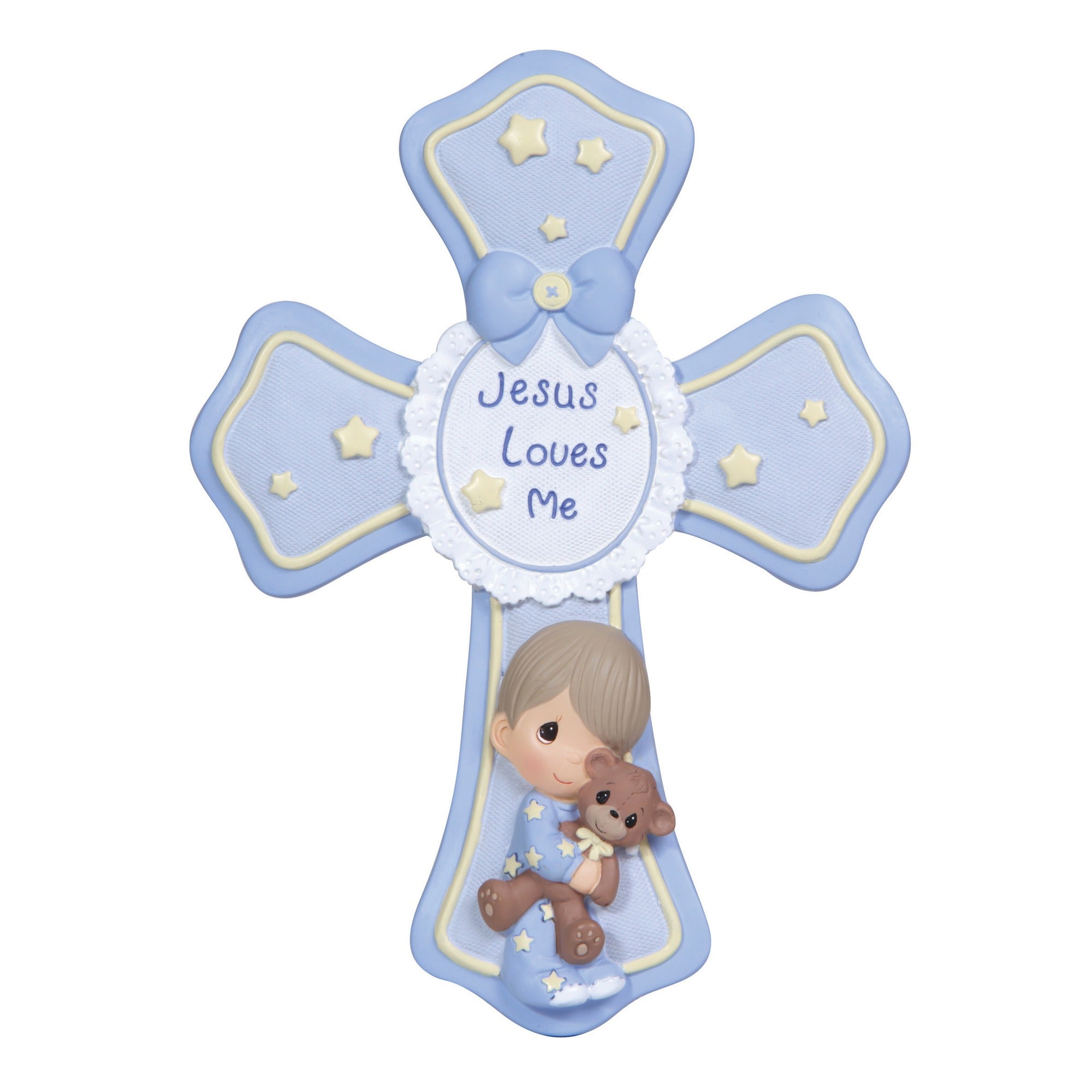 Precious Moments Blue Jesus Loves Me Cross