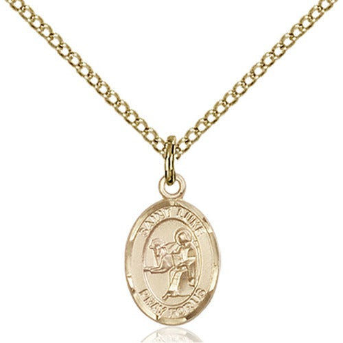 14kt Gold Filled St. Luke the Apostle Petite Pendant | The Catholic ...