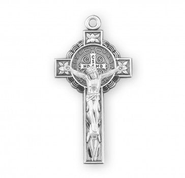 Sterling St. Benedict Jubilee Crucifix Necklace
