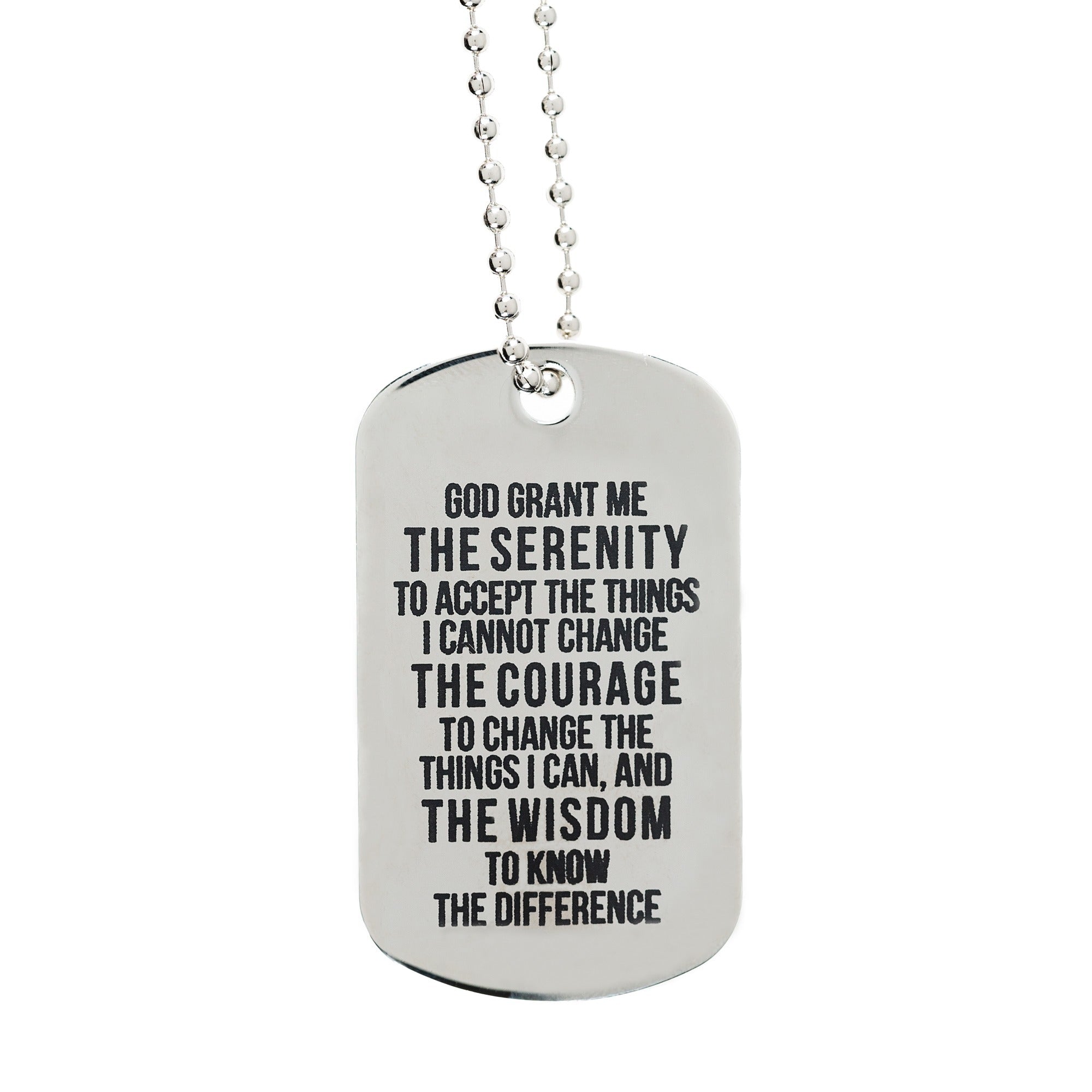 Personalized Serenity Prayer Dog Tag