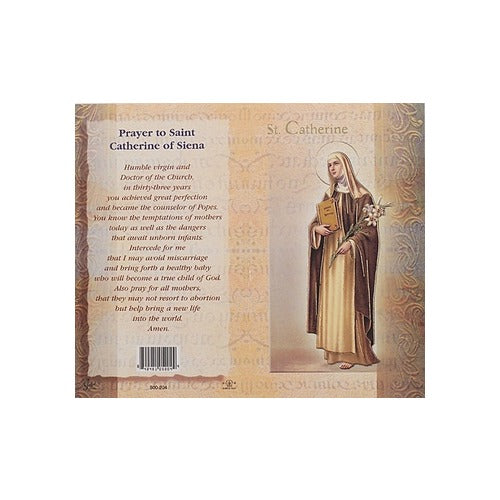 St. Catherine of Siena - Mini Lives of the Saints Folded Prayer Card
