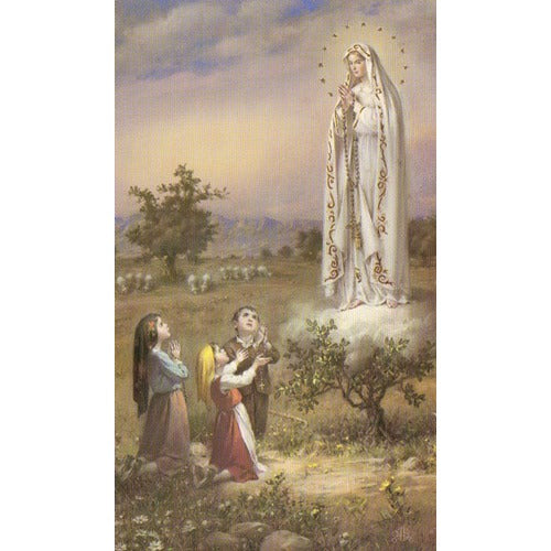 Our Lady of Fatima with Children Personalized Prayer Card (Priced Per Card)