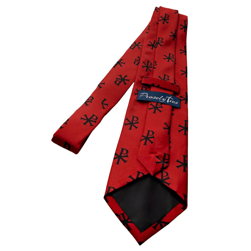 Red Chi-Rho Necktie