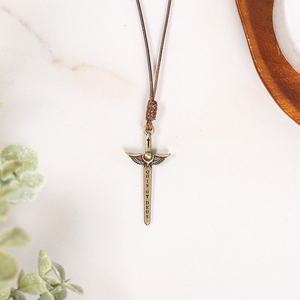 St. Michael Corded Sword Necklace | The Catholic Company®