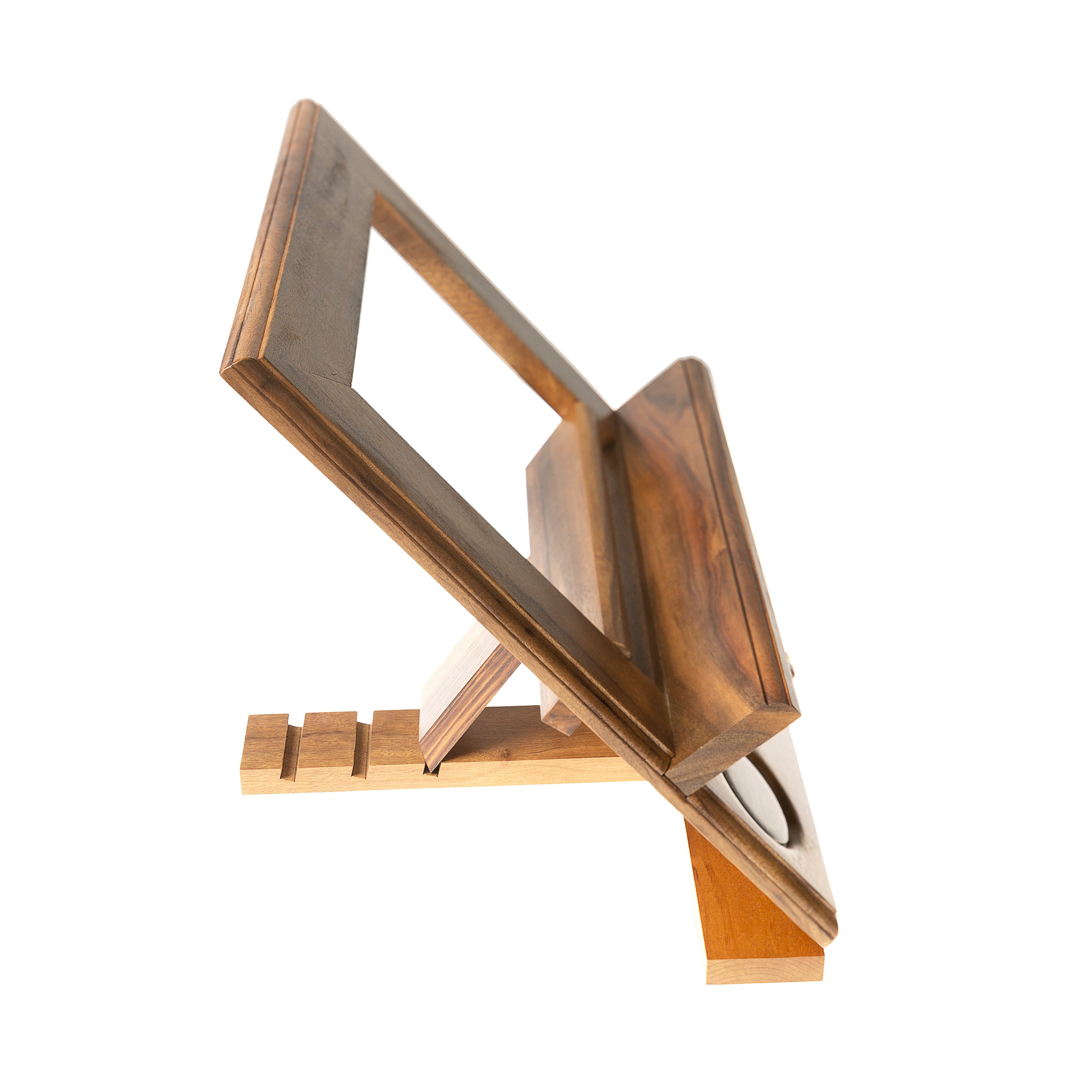 Wooden St. Benedict Medal Bible Stand