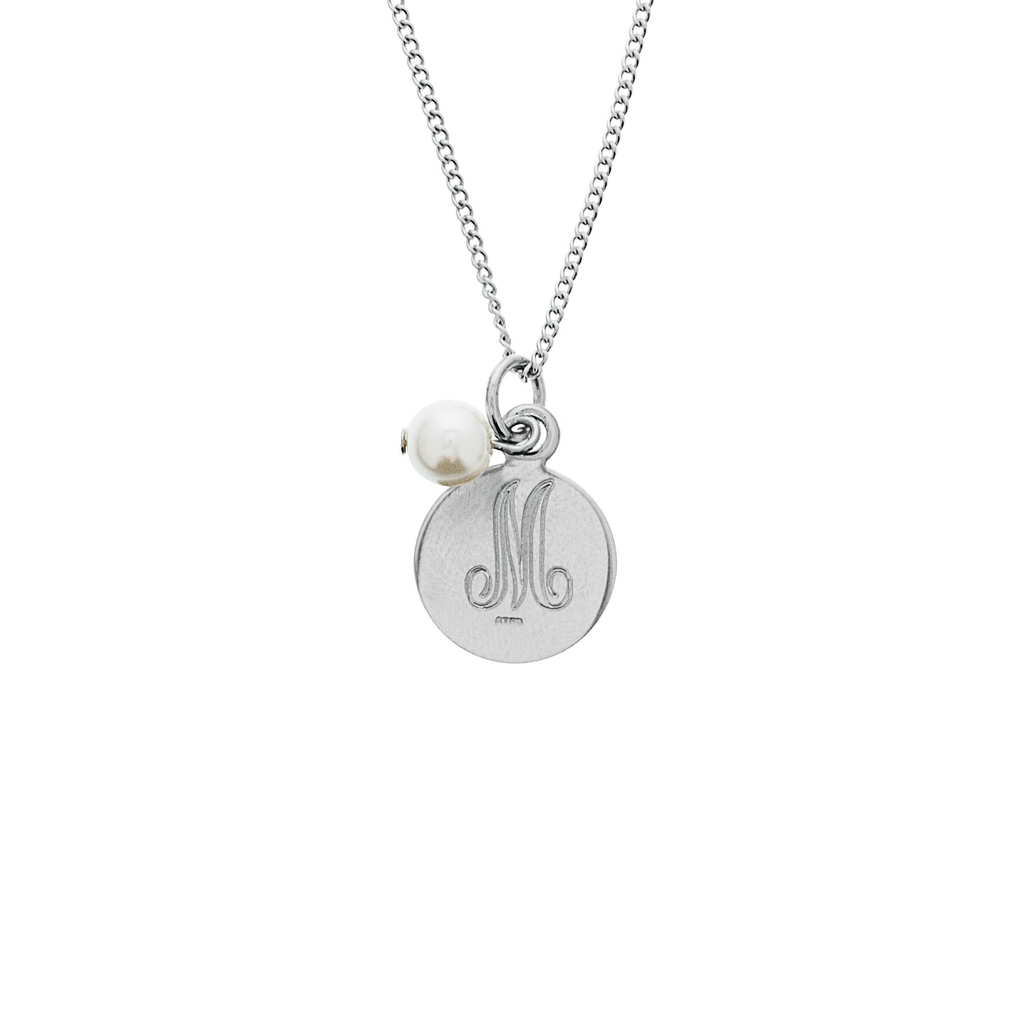 Personalized Cross Pearl and Charm Necklace