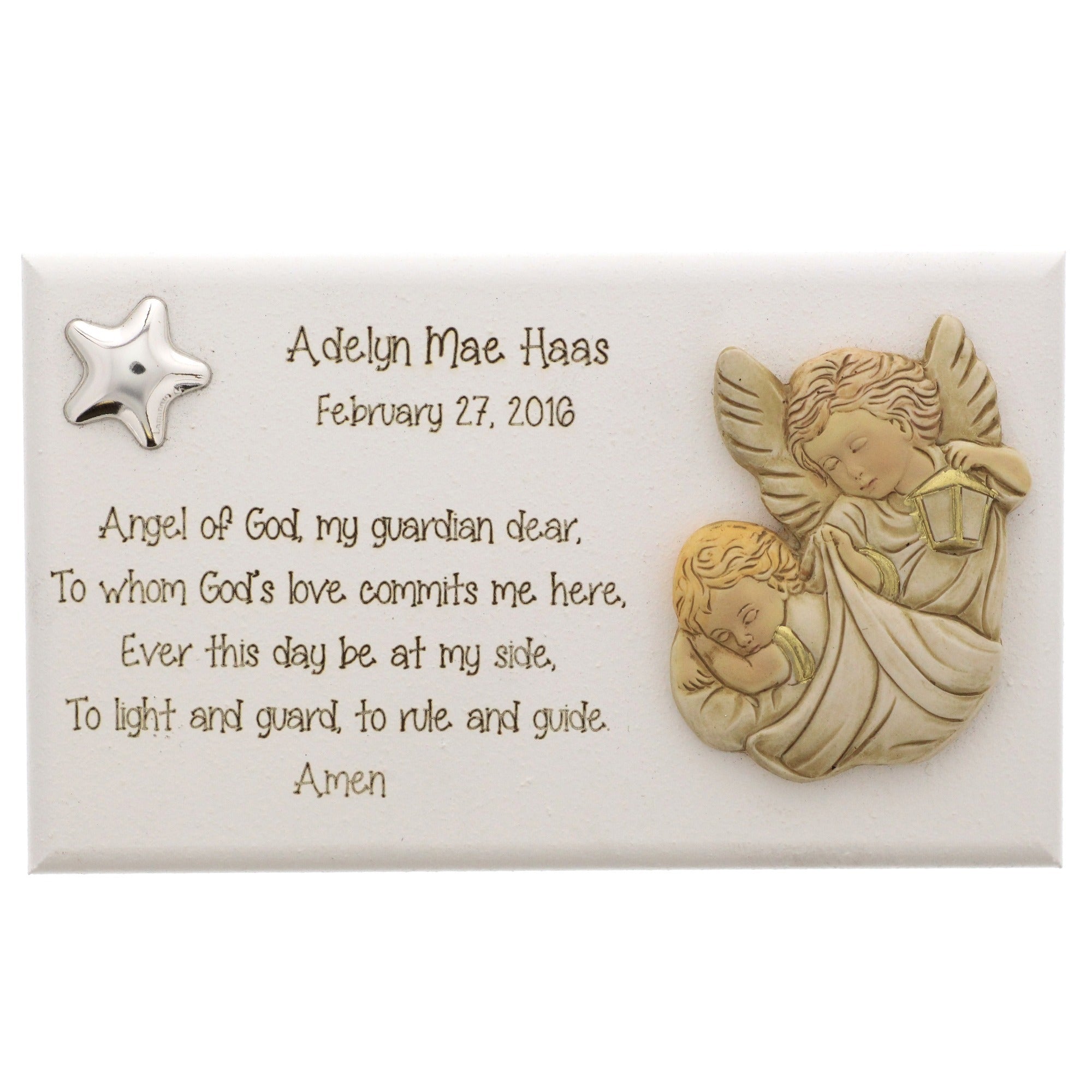 Personalized Guardian Angel Plaque