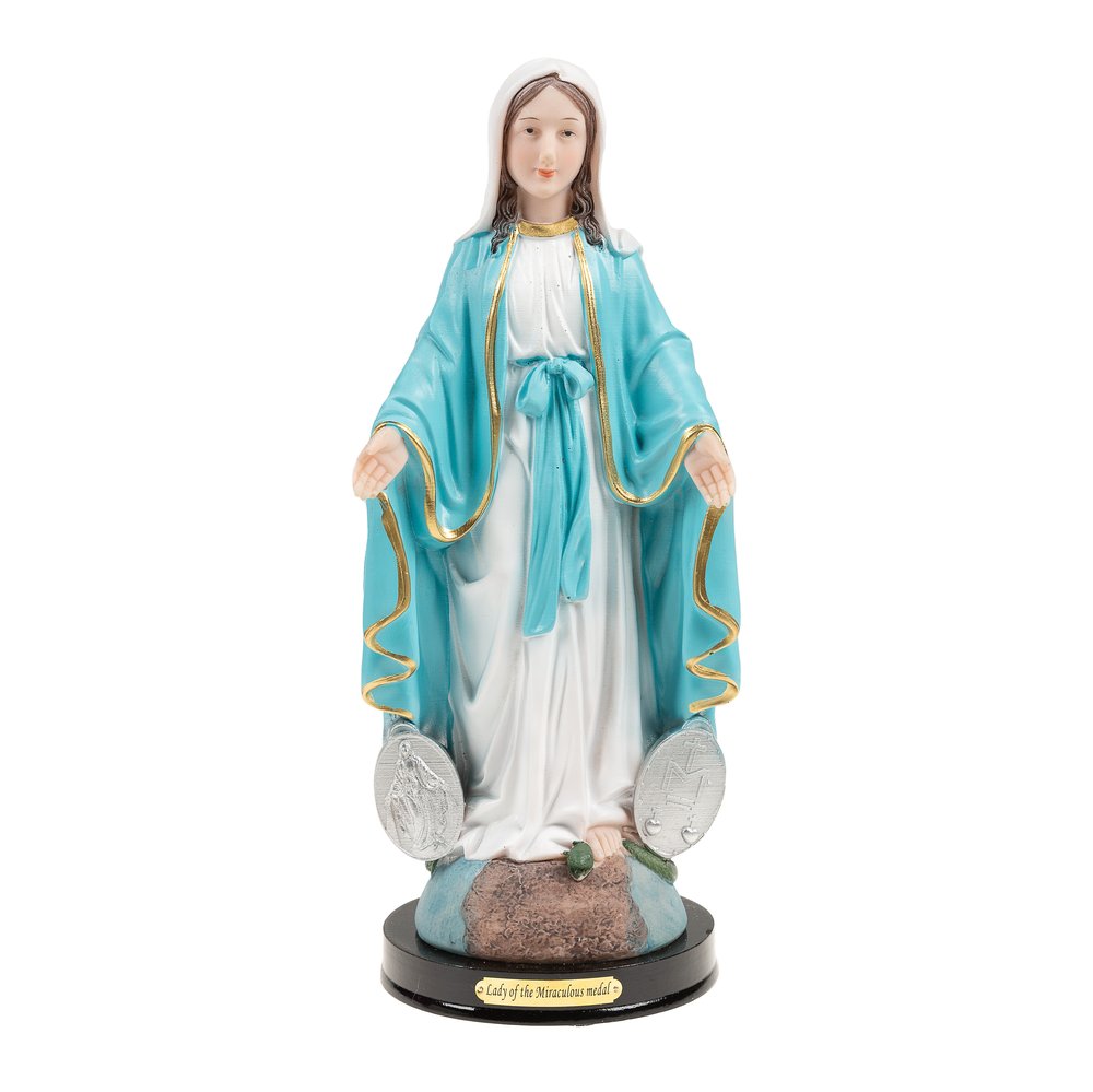 Our Lady of the Miraculous Medal with Medals Statue - 12"