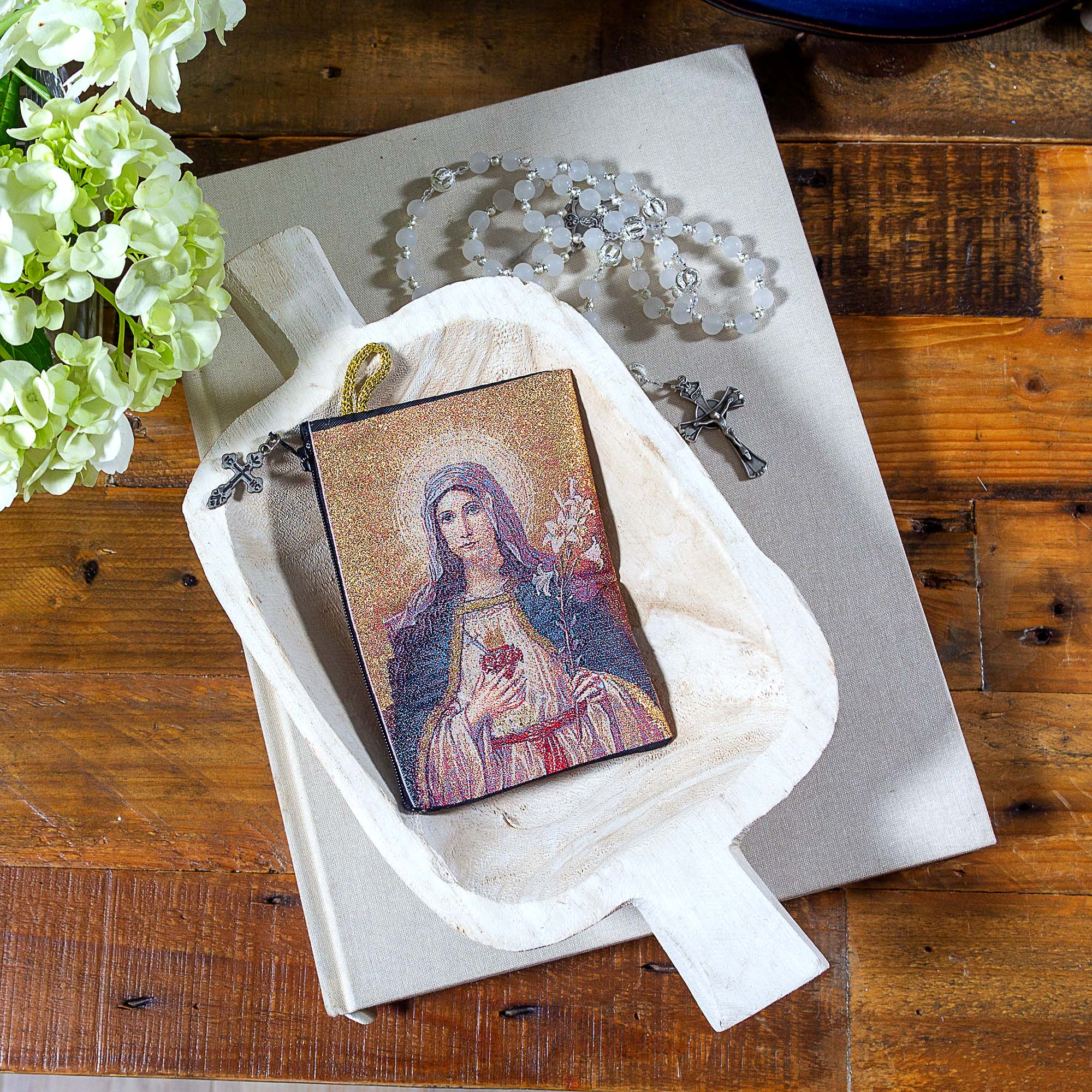 Sacred Heart & Immaculate Heart Rosary Pouch