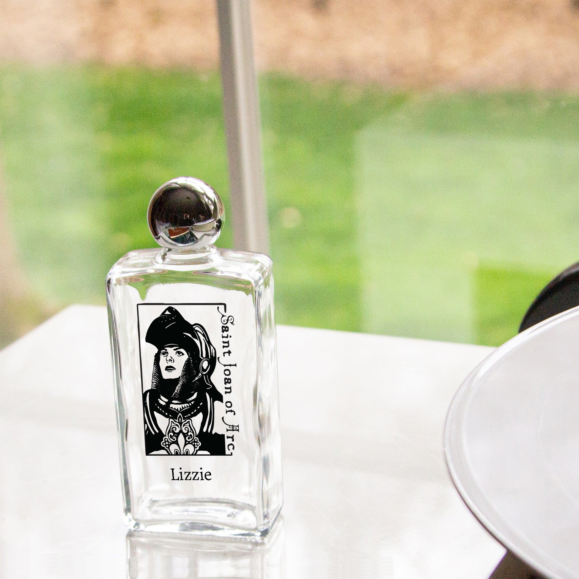 Personalized St. Joan of Arc Holy Water Bottle