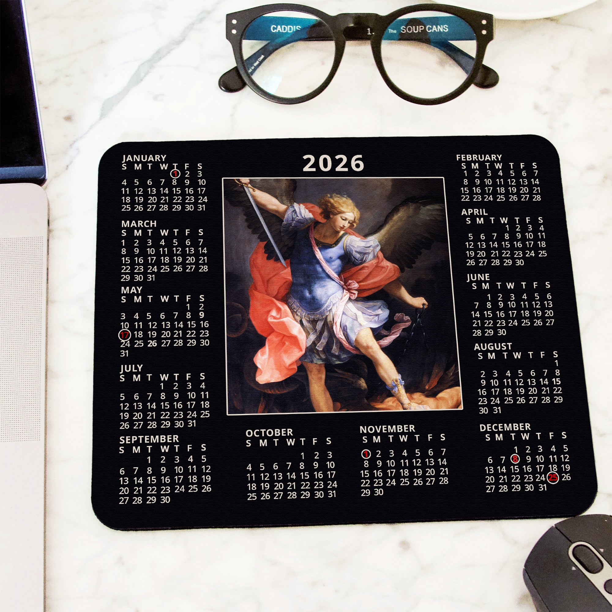 Saint Michael Calendar Mousepad