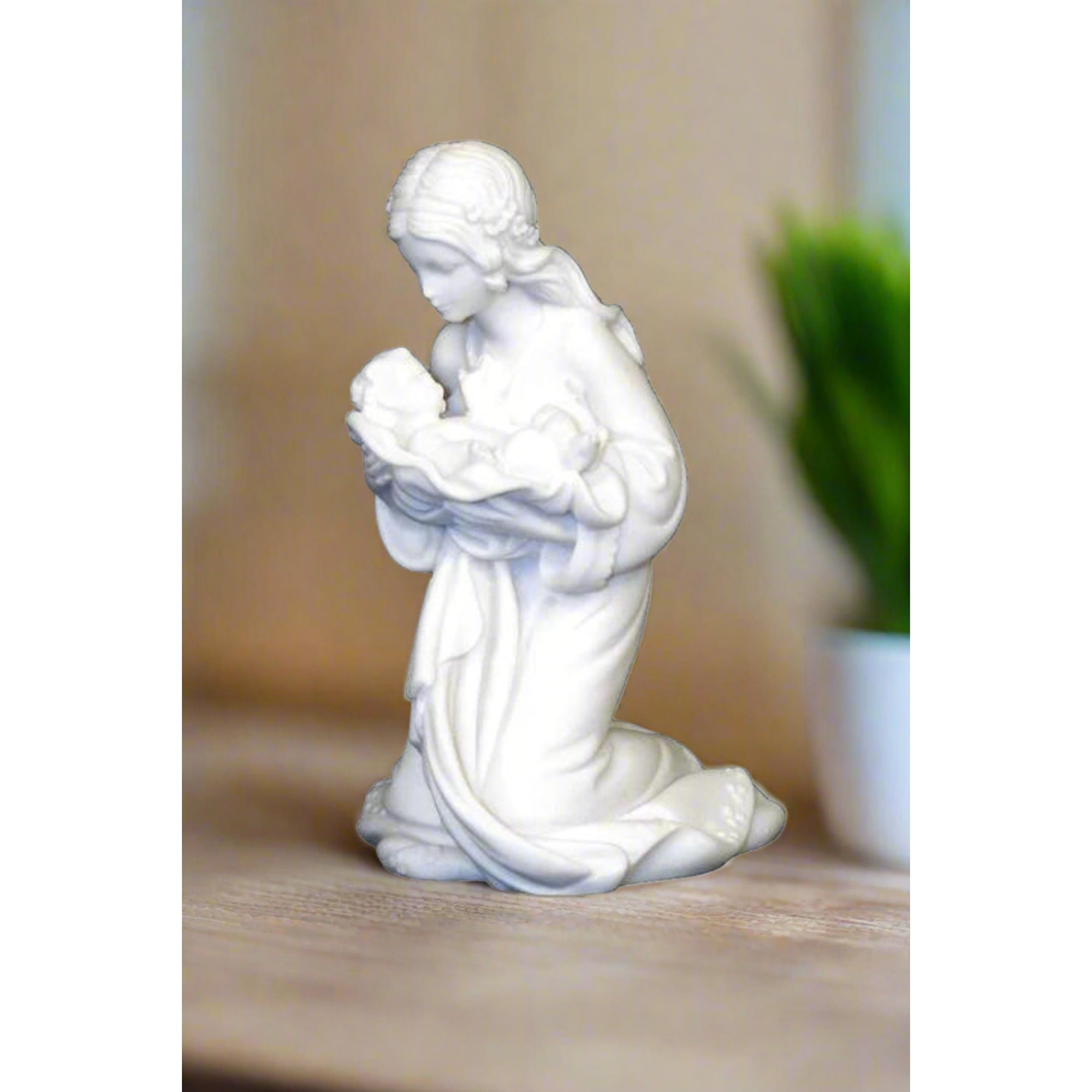Italian Madonna & Child Statue - 4"