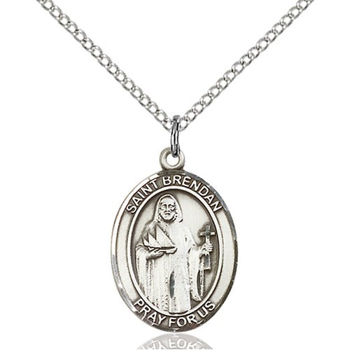 Sterling Silver St. Brendan the Navigator Pendant