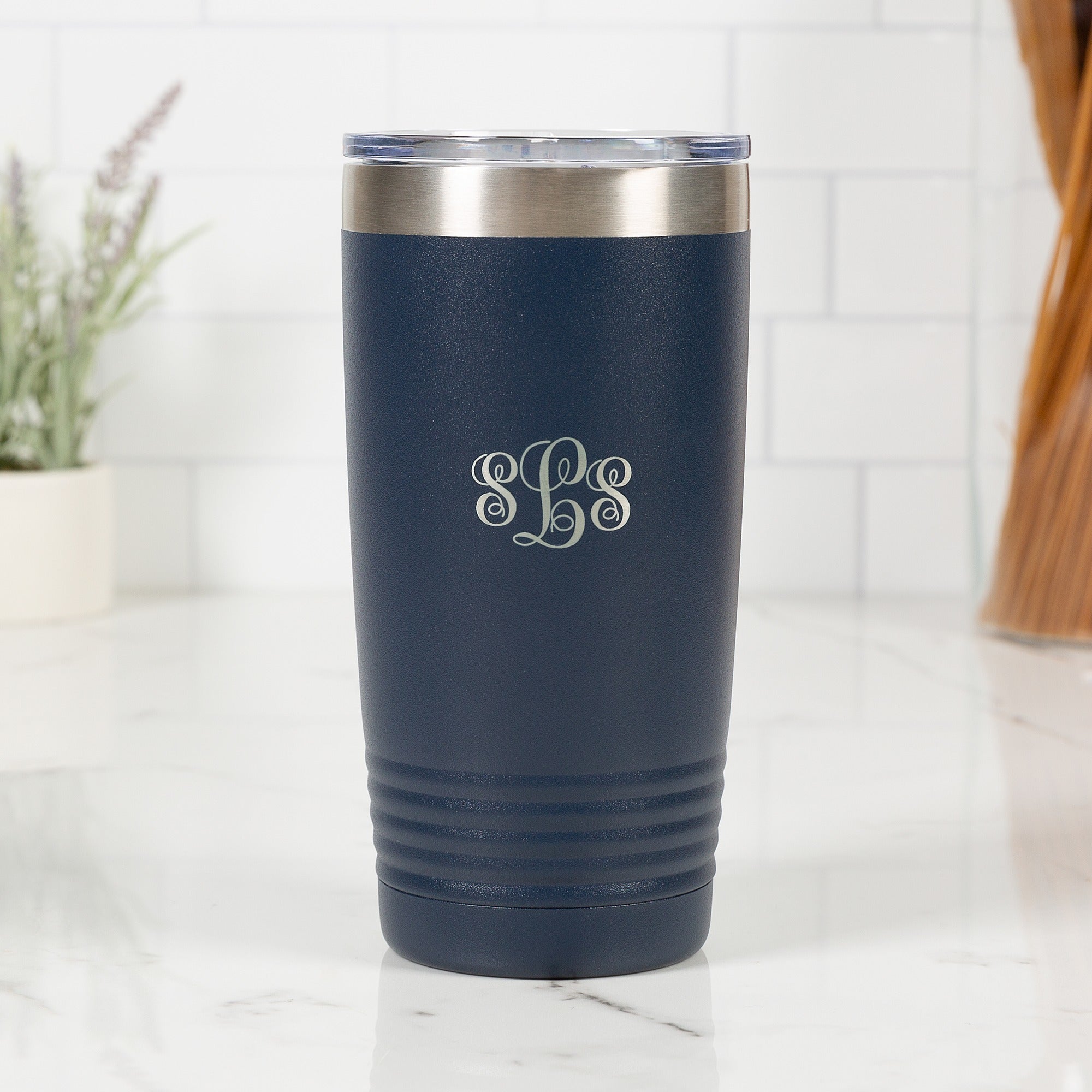 Personalized Fiat Dark Blue 20oz Tumbler
