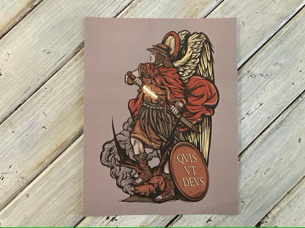 St. Michael the Archangel Unframed Print - 8.5" x 11"