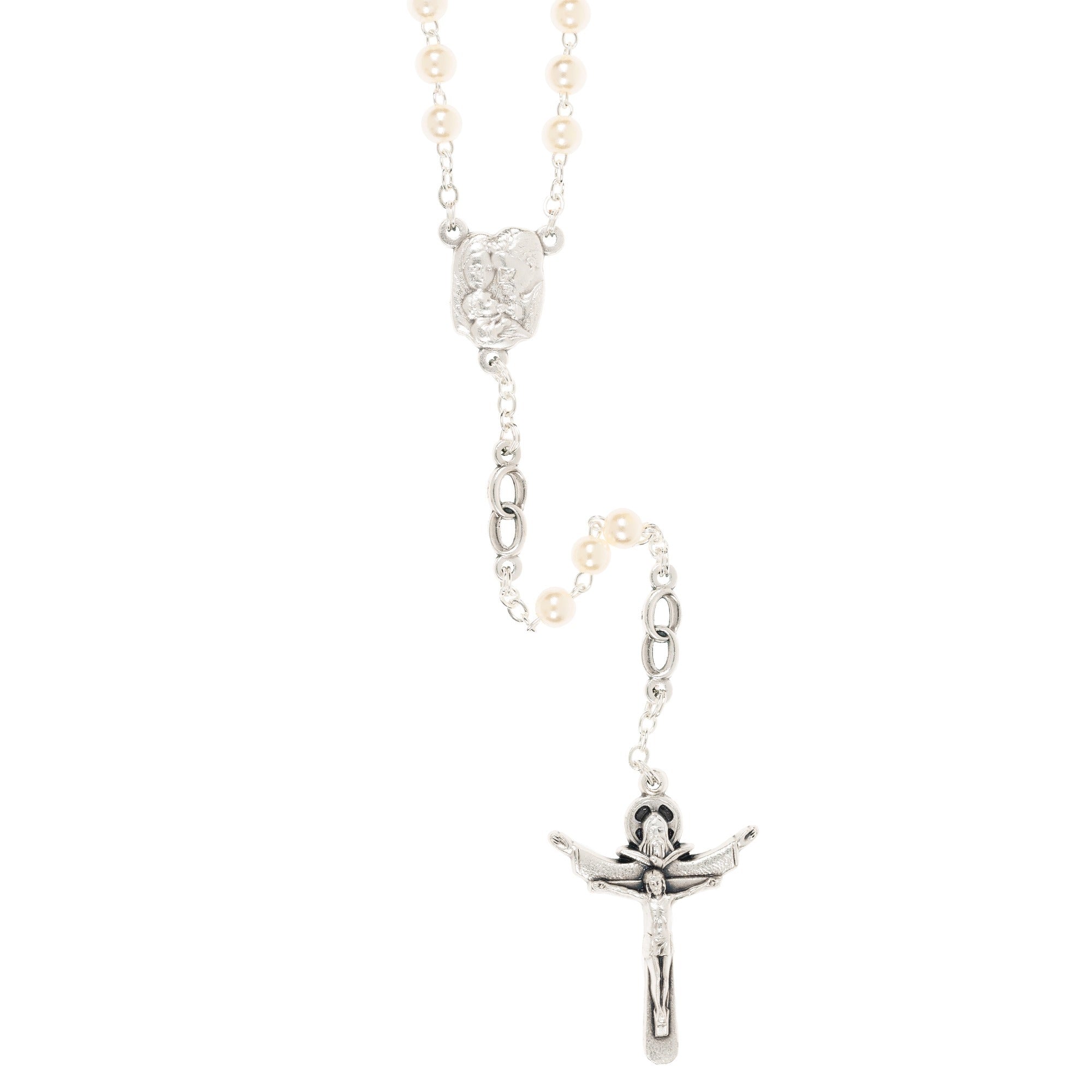 Wedding Rosary Holder and Pearl Rosary
