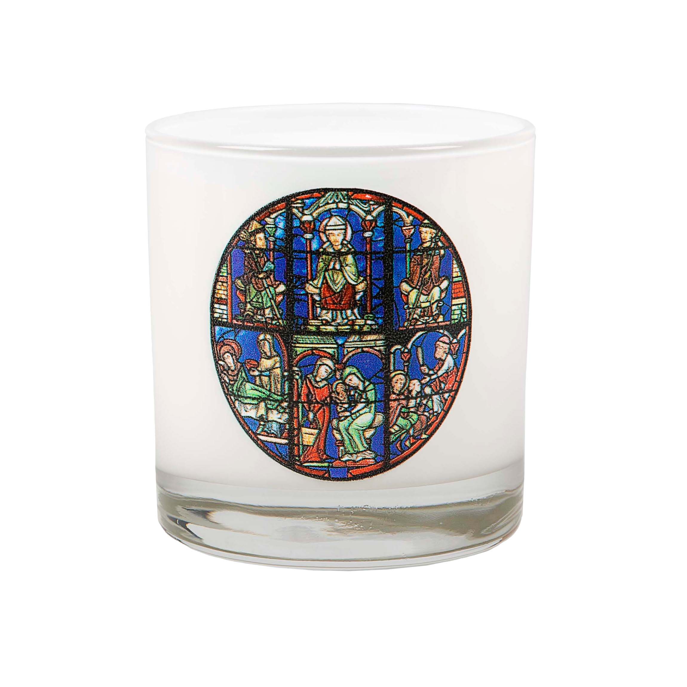 Bourges Cathedral Saint Nicholas Stained Glass Window Candle