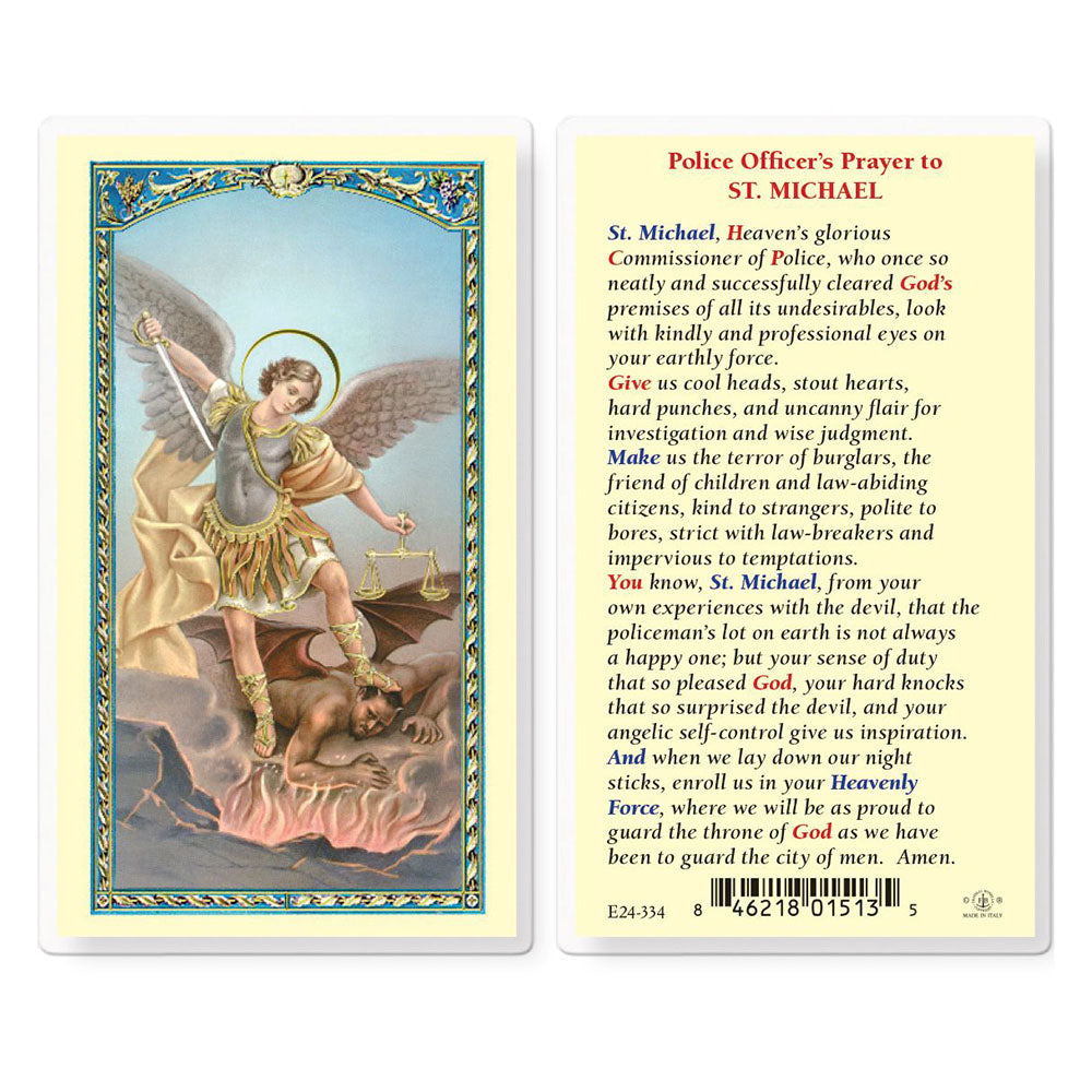 St. Michael Policeman Prayer Card