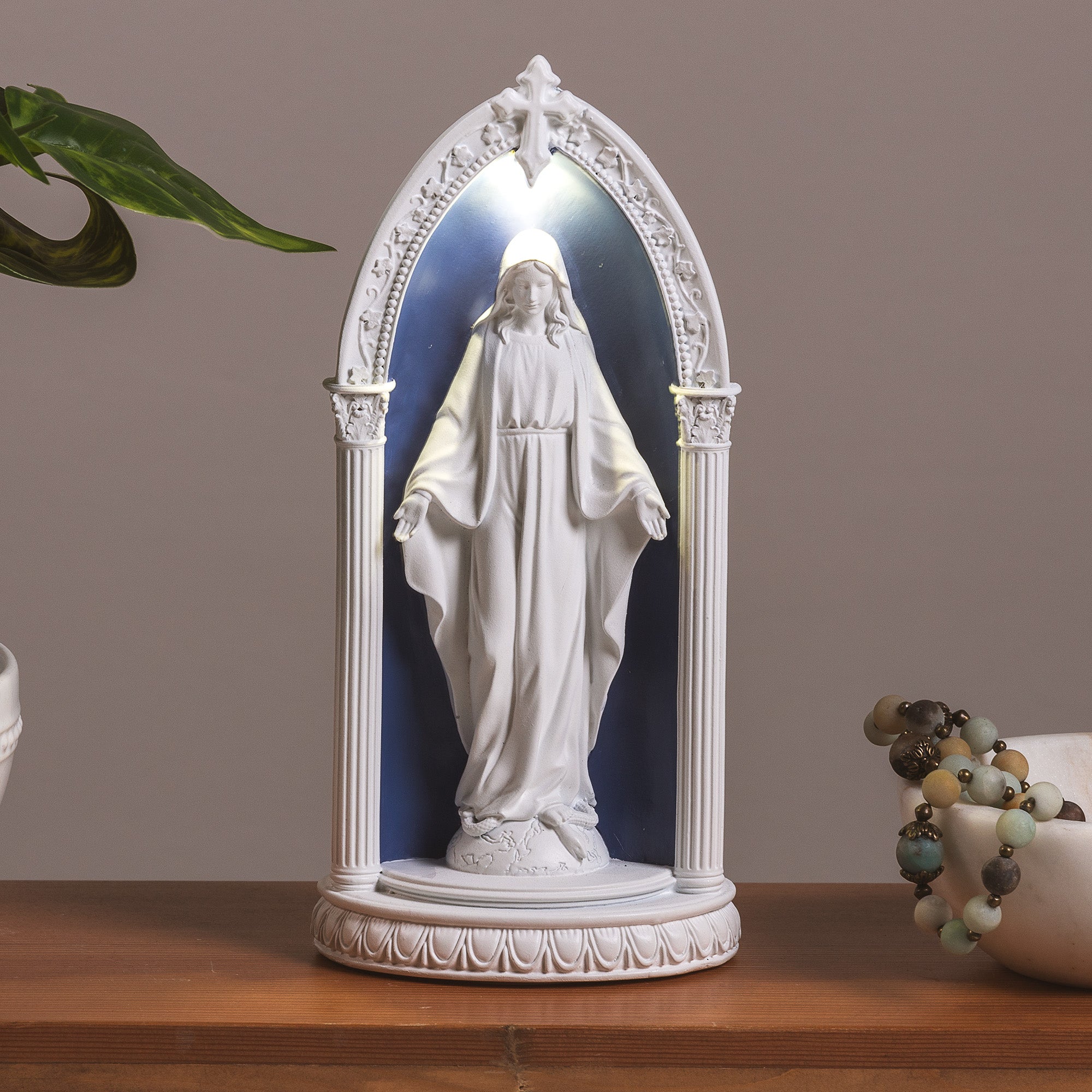 LED Our Lady of Grace Della Robbia Style Arch