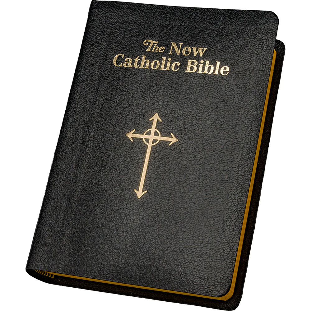 Black Leatherette St. Joseph New Catholic Bible - Compact Edition 4.5 " x6.5"