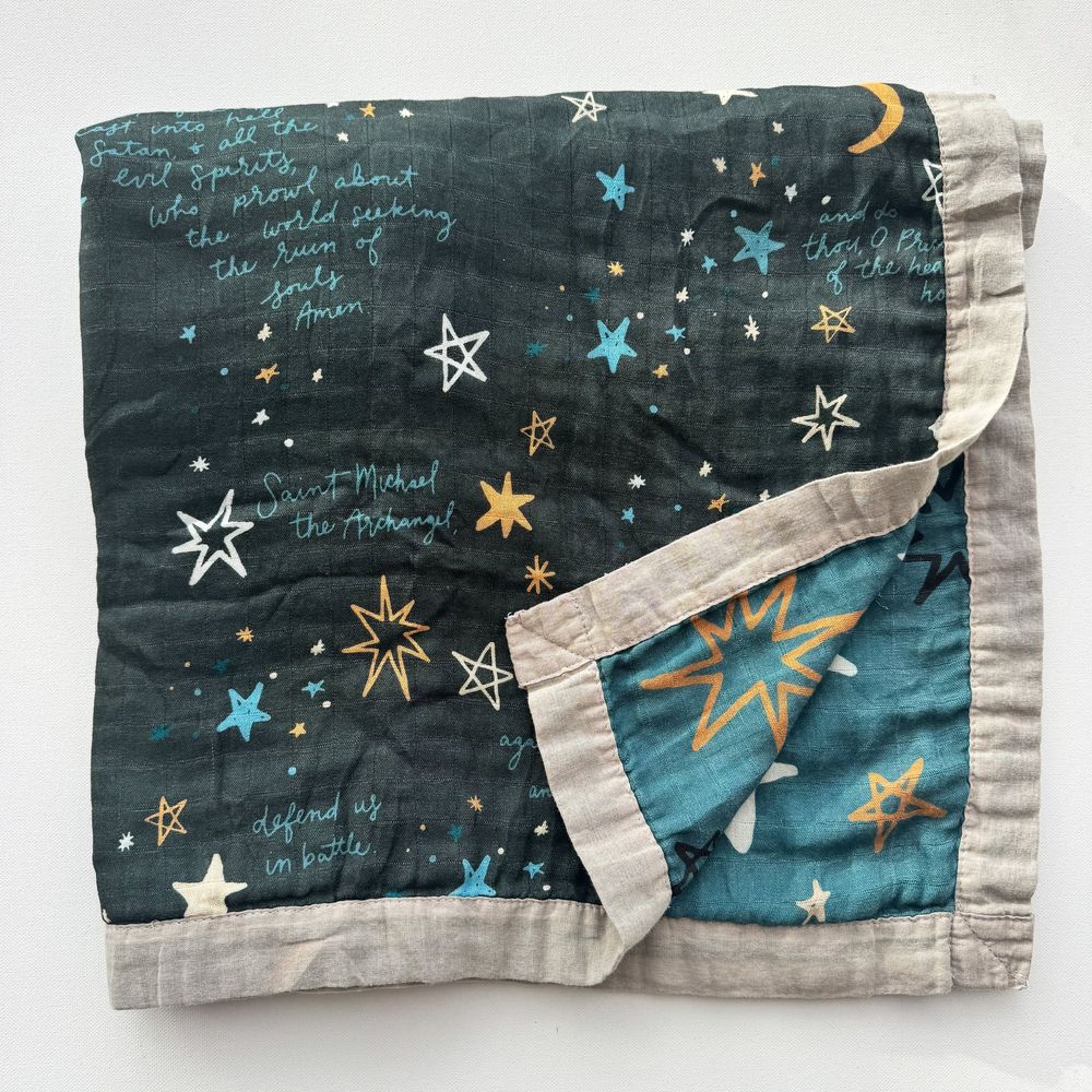 St. Michael Prayer Luxury Muslin Kids Blanket
